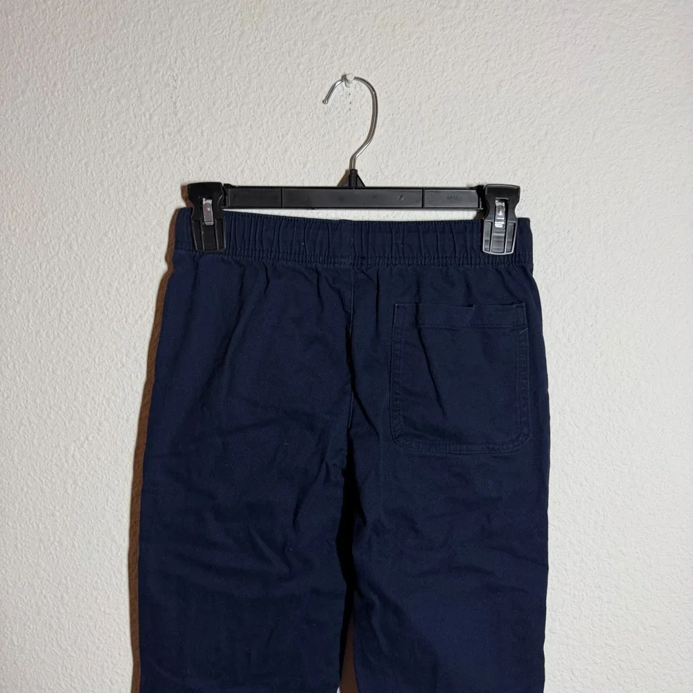 Old Navy Pull On Pants Boys L 10-12 Navy Blue Drawstring Waist Straight Fit‎